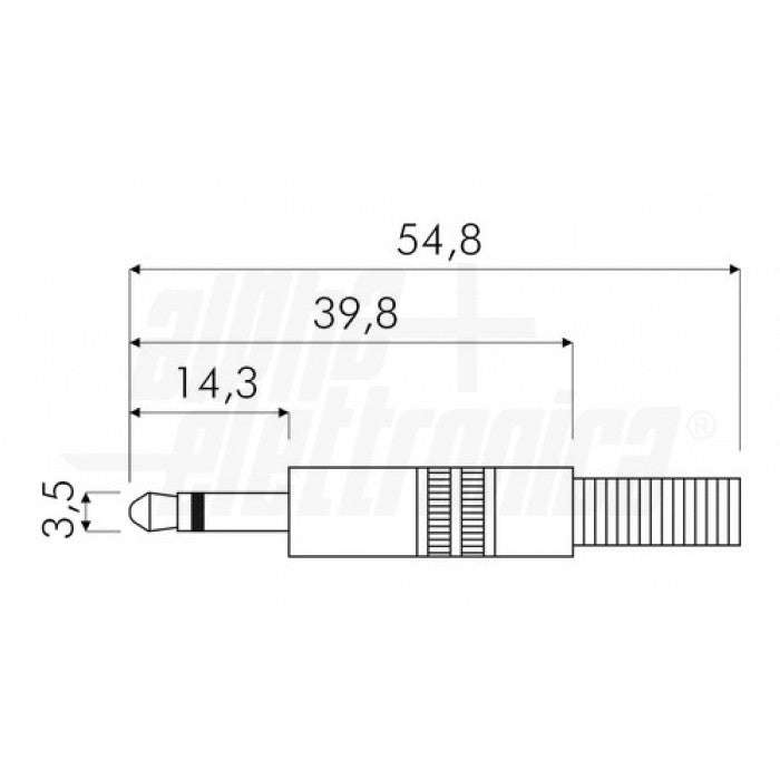 Spina jack 3,5mm oro Mono