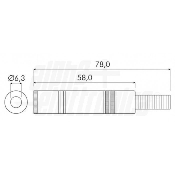 Presa jack 6,3mm Mono