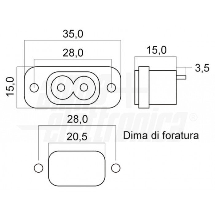Spina AC da pannello