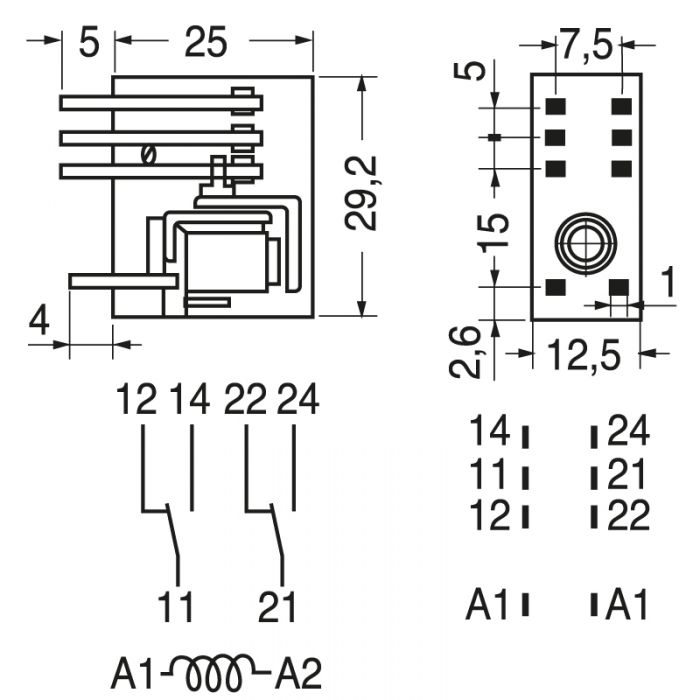 Relè 220v Finder 2SC