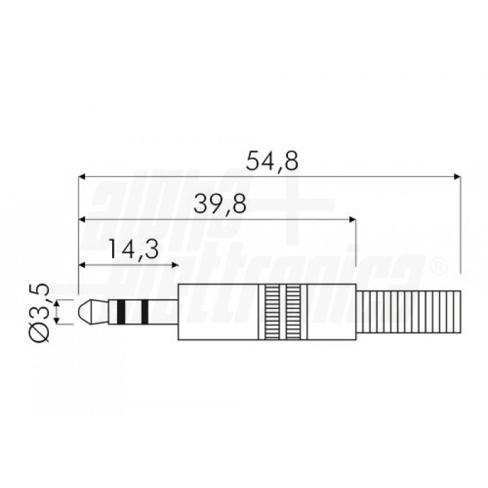 Spina jack 3,5mm Stereo