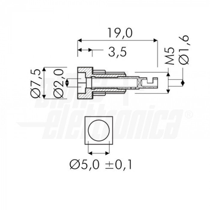 Morsetto - Boccola 2mm