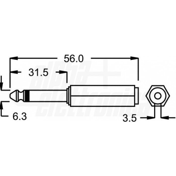 Adattatore Jack 6,3mm 3,5mm