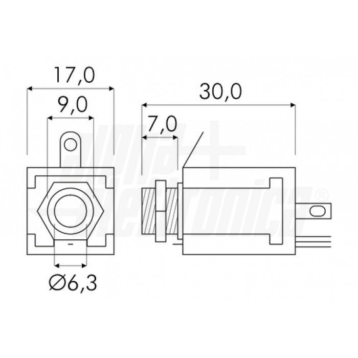Presa Jack Mono pannello 6,3mm