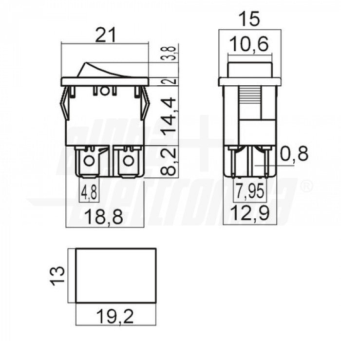 Interruttore Rosso 2P