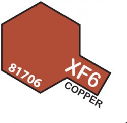 Tamiya colore acrilico opaco 10 ml XF-6 COPPER Tamiya colore acrilico opaco 10 ml XF-6 COPPER