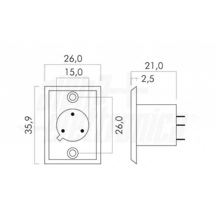 Canon Spina XLR 3 poli da pannello