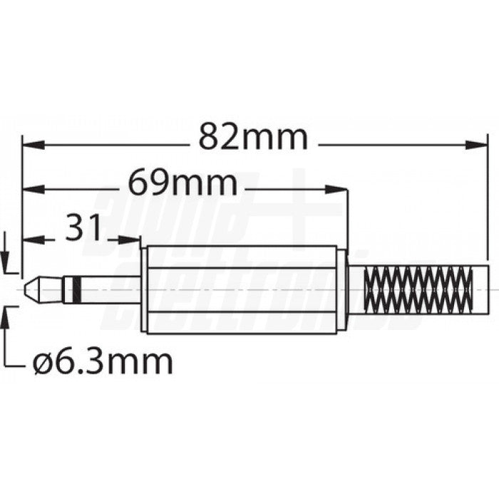 Spina jack 6,3mm