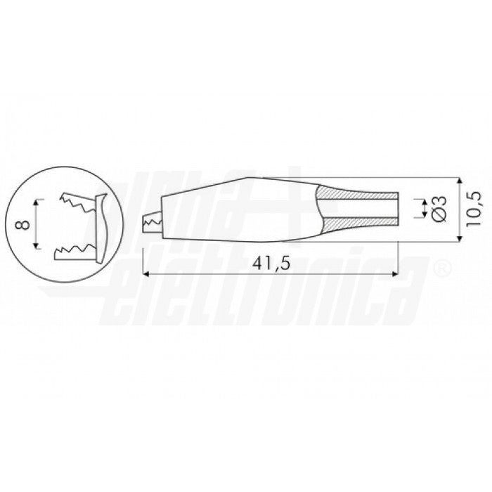 Pinza coccodrillo 4,15cm