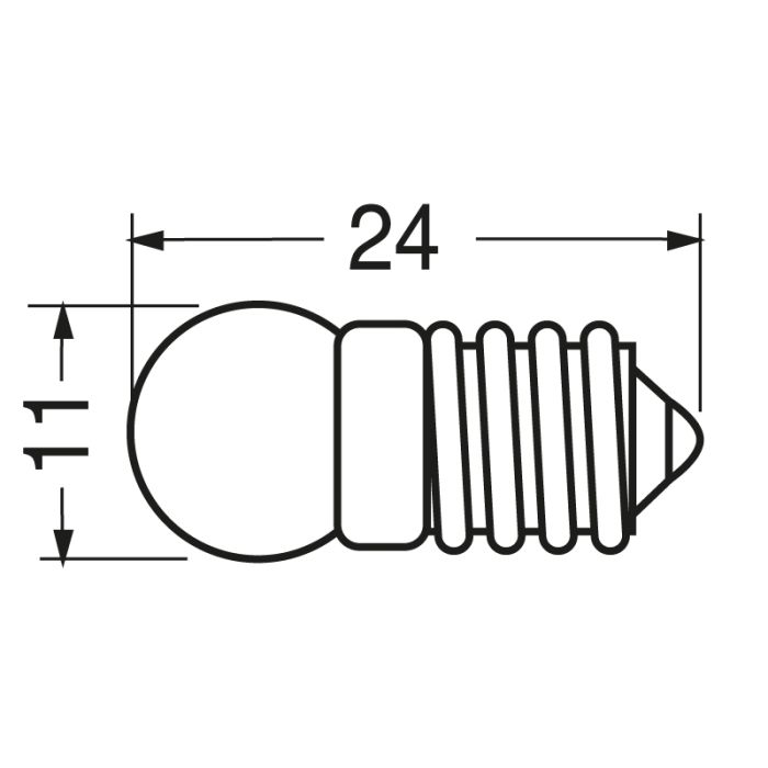 LAMPADA ATT. E10 4,8 V 300 MA