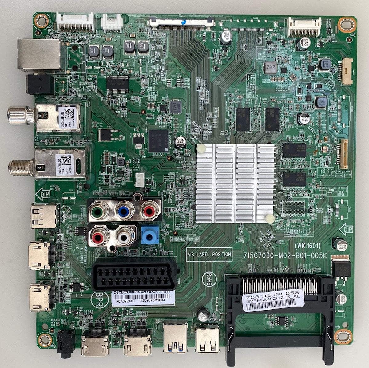Motherboard TV PHILIPS 32PFS6402/12 715G7030 M02 B01 005K Motherboard TV PHILIPS 32PFS6402/12 715G7030 M02 B01 005K