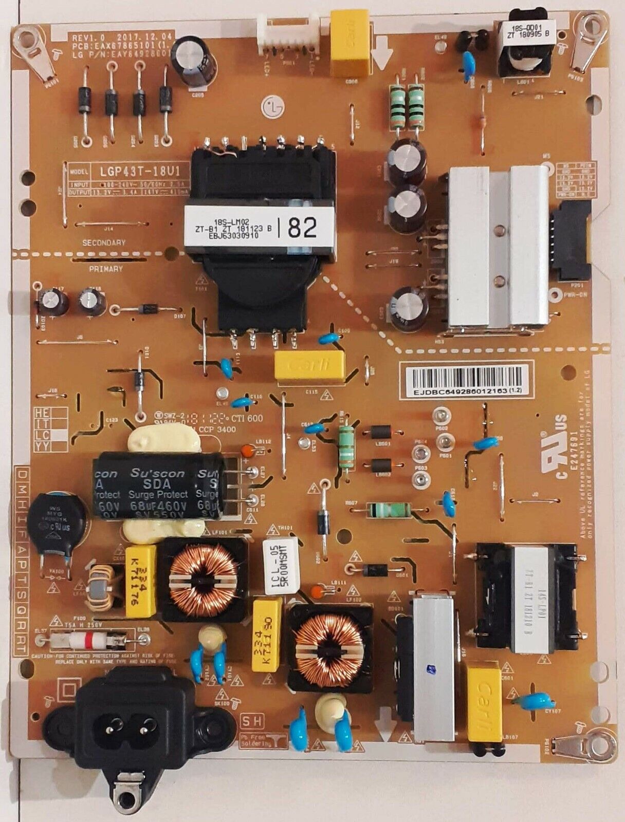 LG EAX67645501 (1.8) Scheda Alimentazione