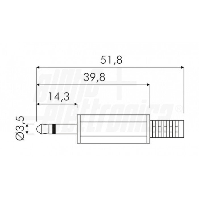 Spina jack 3,5mm Mono