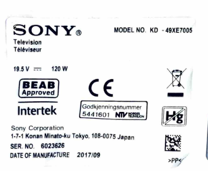 Ricambi originale TV Sony KD-43X85K Scheda Di Alimentazione AP-P239AM-1 Ricambi originale TV Sony KD-43X85K Scheda Di Alimentazione AP-P239AM-1
