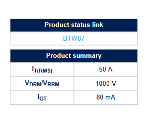 Triac BTW 67-600