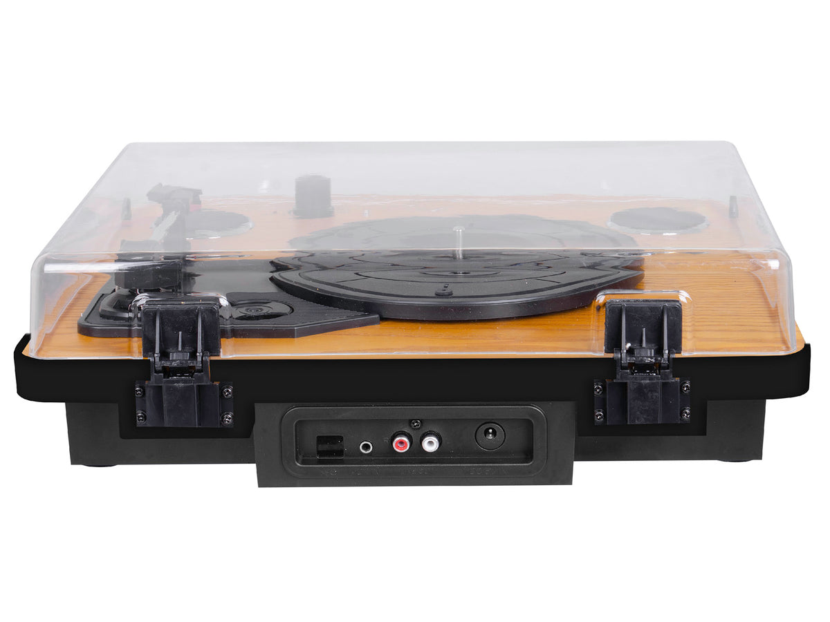 Giradischi Trevi TT 1072 In Legno, Stereo Con Bluetooth, Cassette, CD, Radio DAB, USB, 33/45/78 Giri - Foto 4
