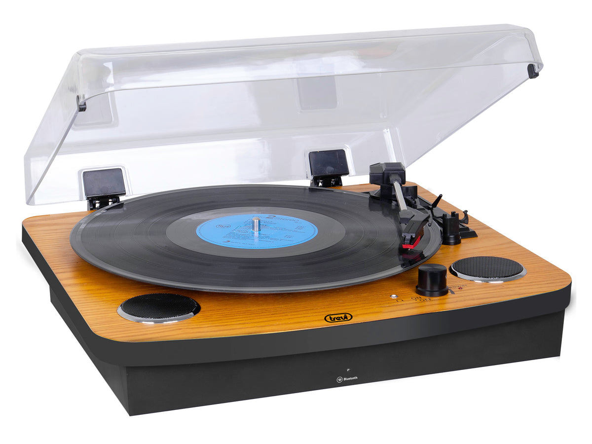 Giradischi Trevi TT 1072 In Legno, Stereo Con Bluetooth, Cassette, CD, Radio DAB, USB, 33/45/78 Giri - Foto 1